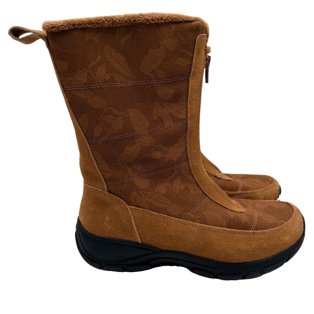 Lands' End Boots Women's Sz 8B Brown All Weather Insulated Snow Mid Calf